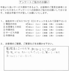 相続に関連する重要書類等の捜索作業